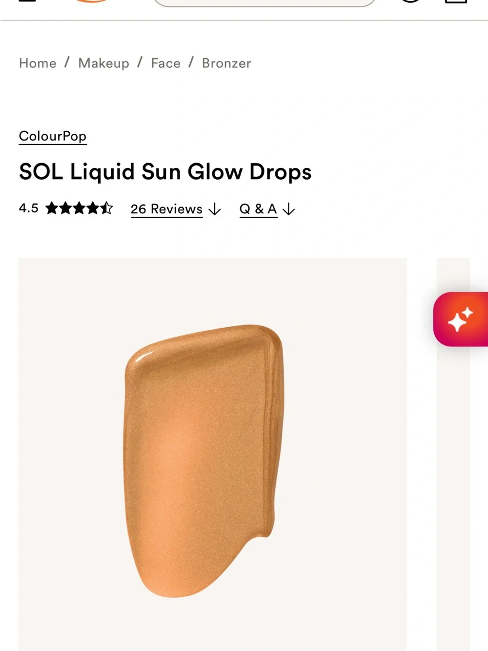 ColourPop SOL Liquid Sun Glow Drops -